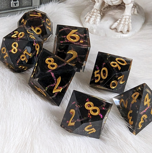 Red Lightning DnD Dice Set