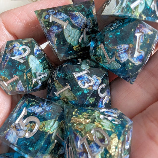 Butterfly Realm DnD Dice Set Dice Sets & Games Fennek and Finch