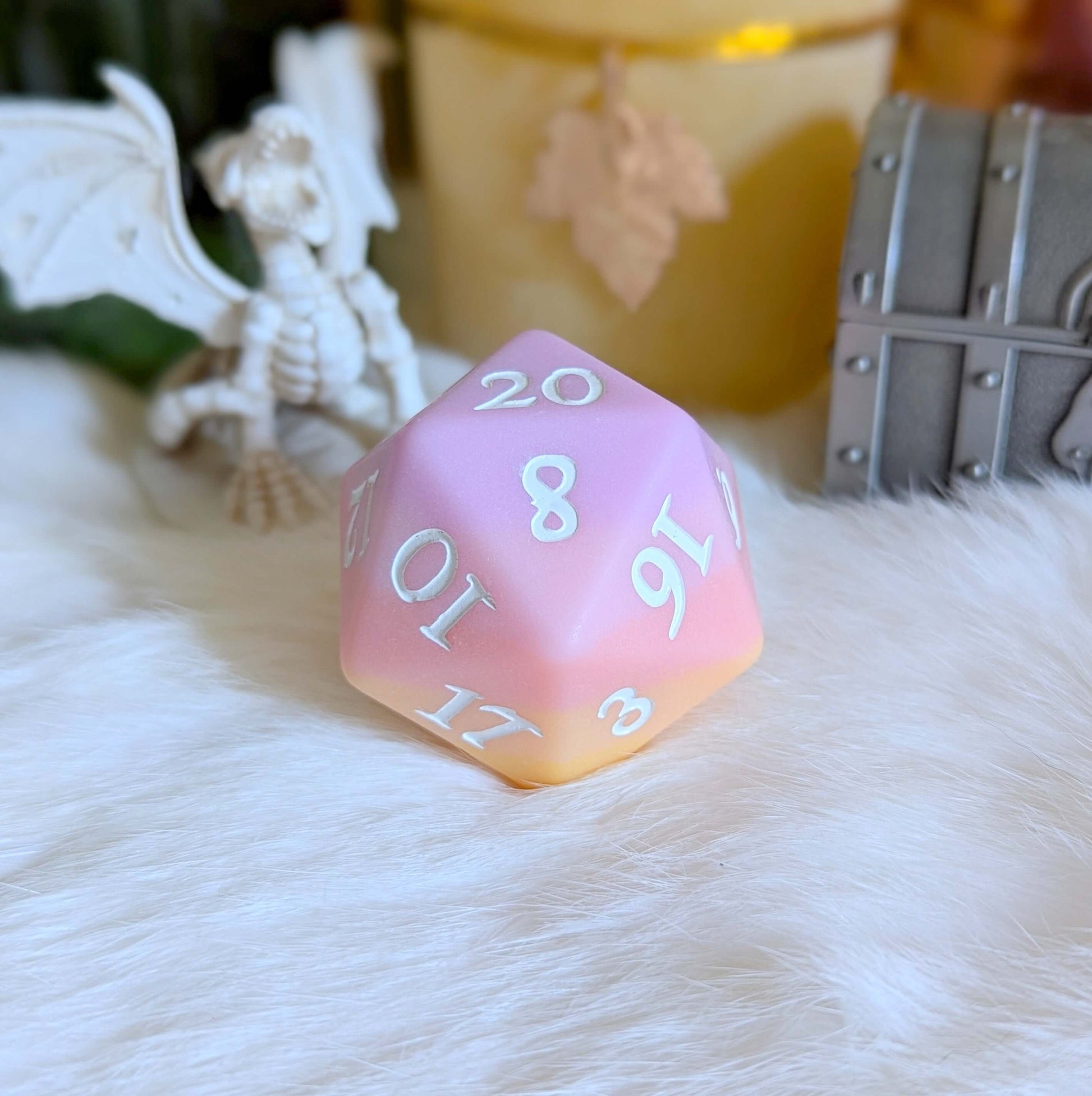 Sorbet Sunset Large D20 Dice Sets & Games Fennek and Finch