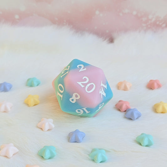 Dazed and Dreamy – Pastel Rainbow Oversized D20 Fennek and Finch