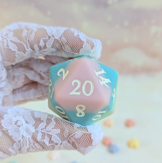 Dazed and Dreamy – Pastel Rainbow Oversized D20 Fennek and Finch