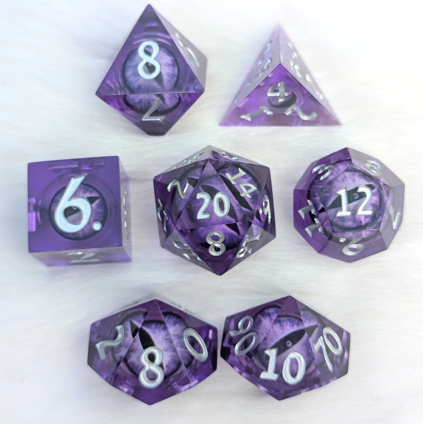 ✨ All-Seeing Eye Dice Set - Amethyst Edition Dice Sets & Games Fennek and Finch
