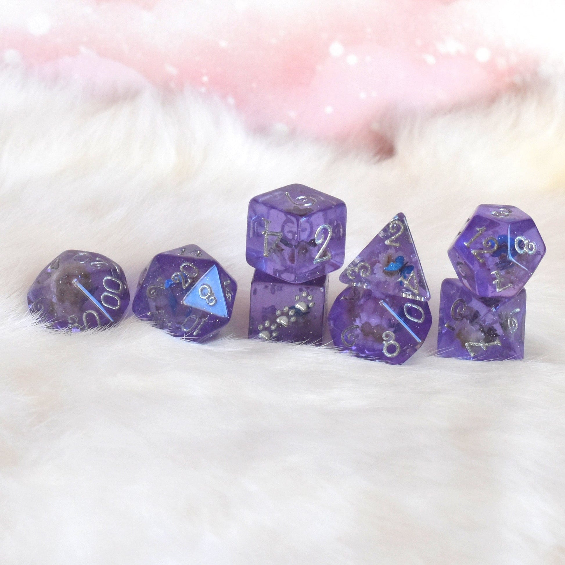 Butterfly Dice Set. 8 Piece Animal Themed Dice Set Dice sets Fennek and Finch