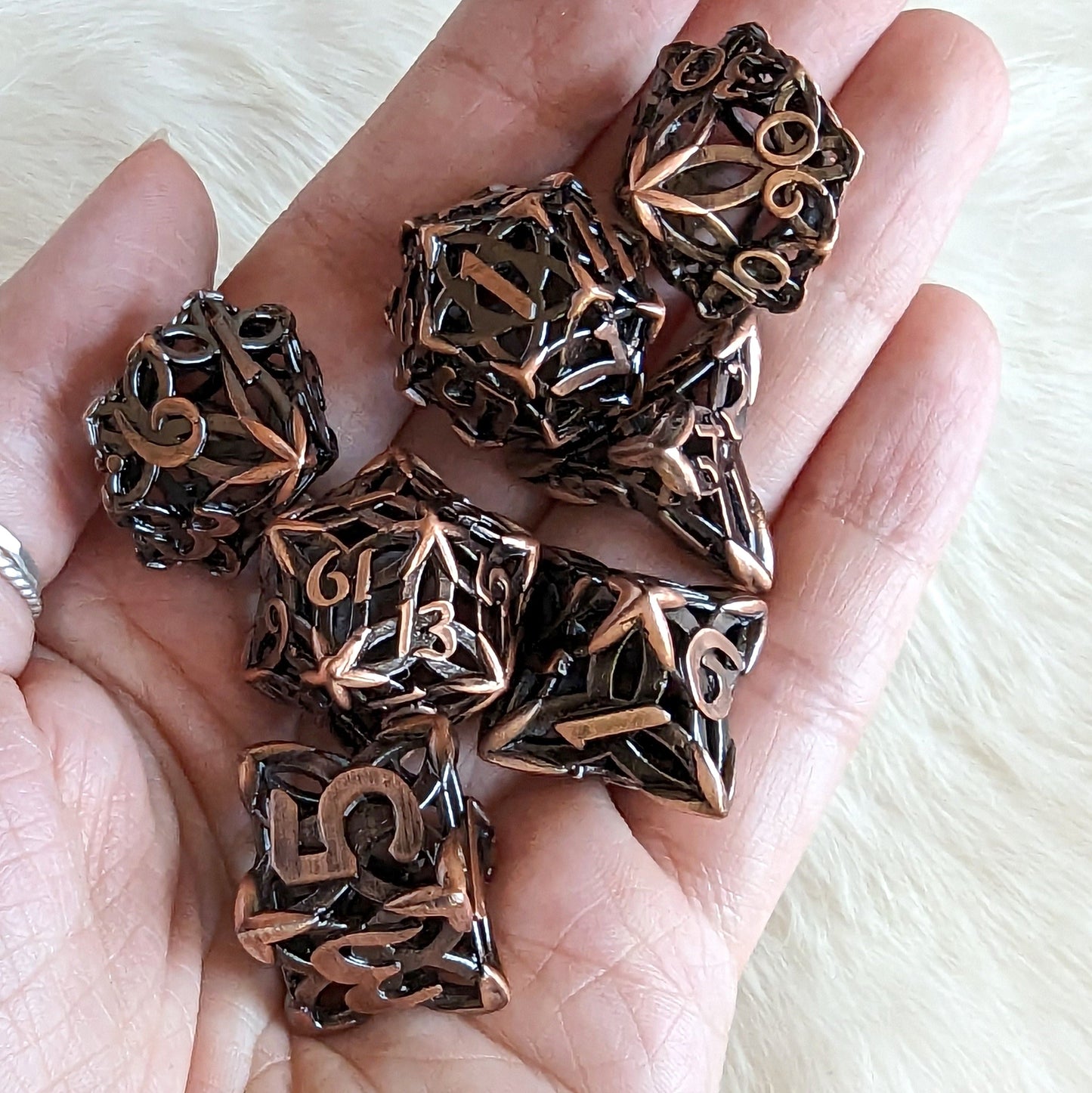 Celtic Knot Hollow Metal Dice Set