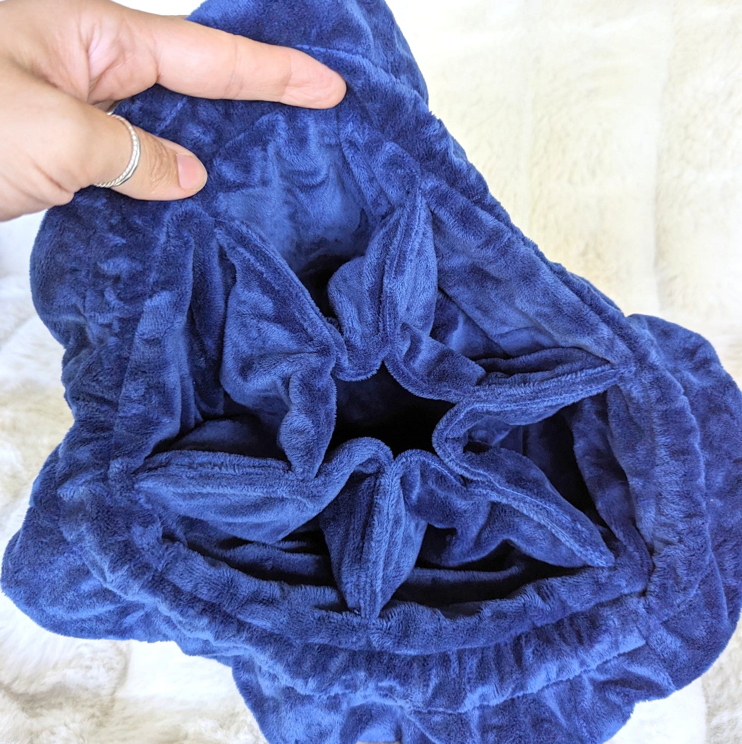 Cleric dice bag. Multi pocket large dice bag in starry blue