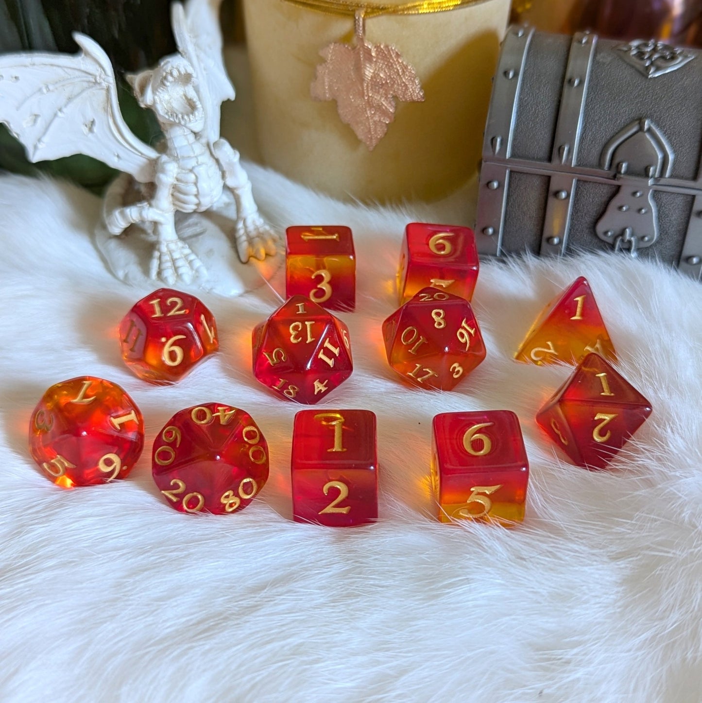 Dragon Fire Dice Set Dice sets Fennek and Finch 11 Piece Set