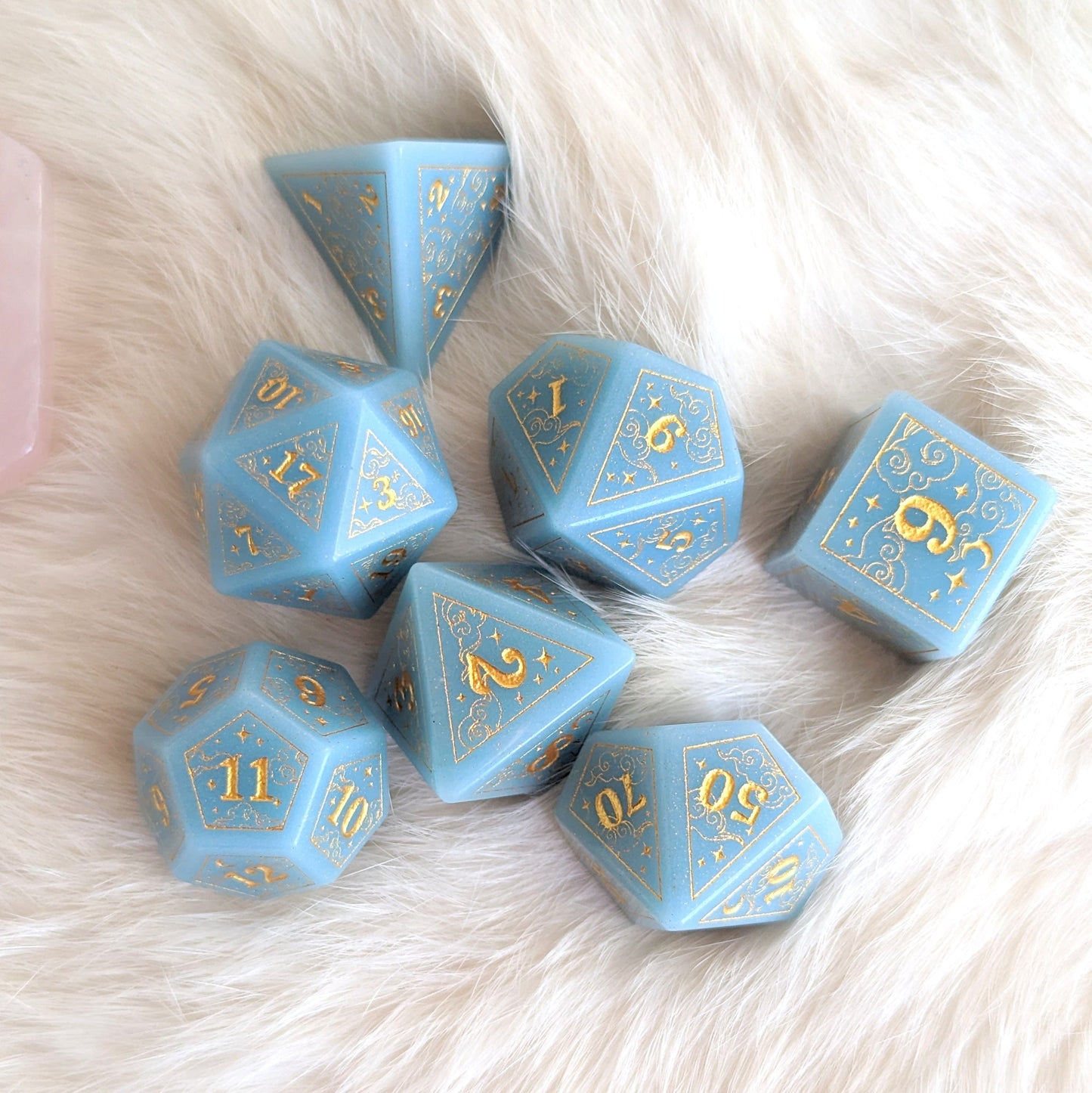 Dreamy Gemstone Dice Set.