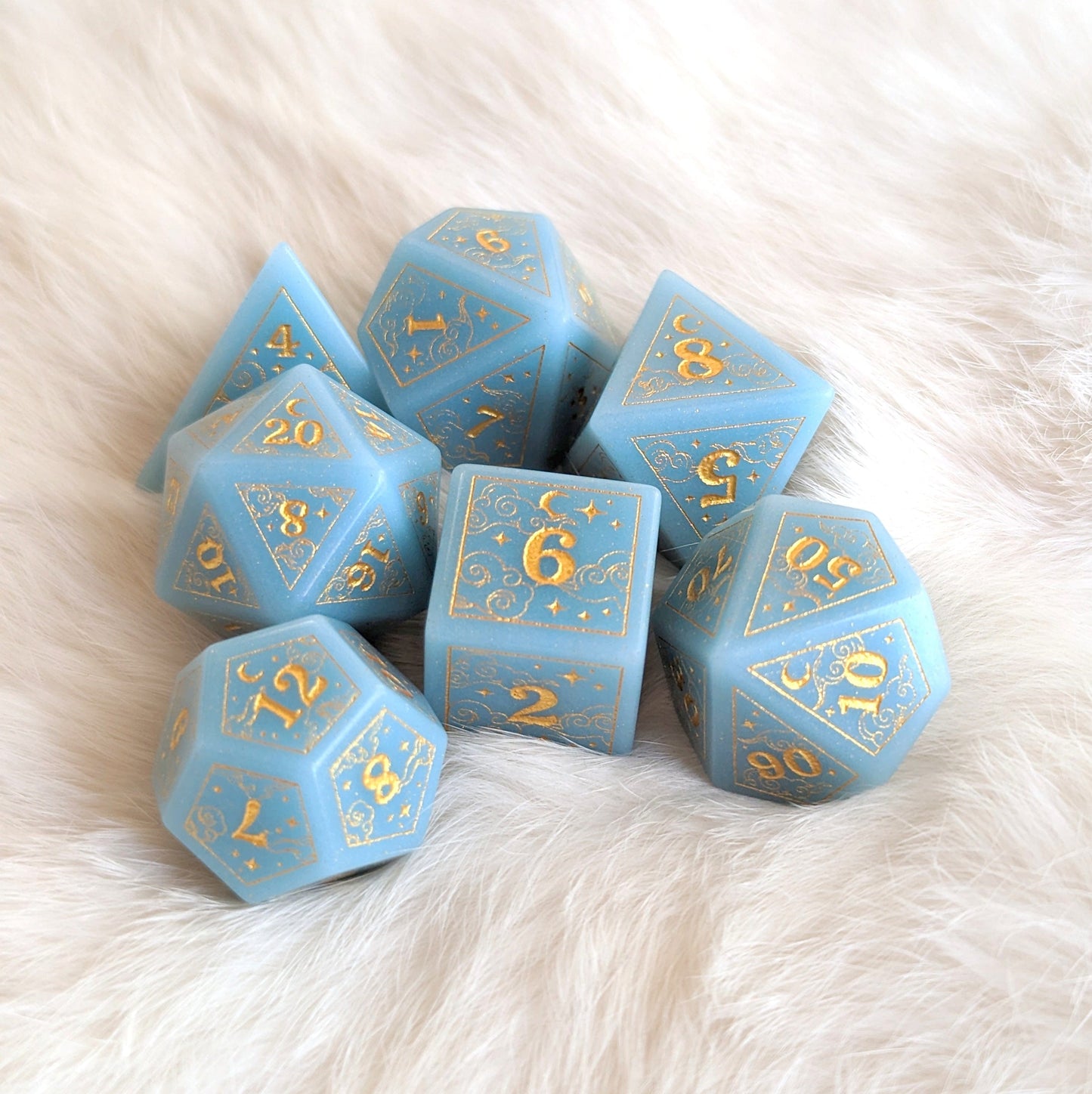 Dreamy Gemstone Dice Set.