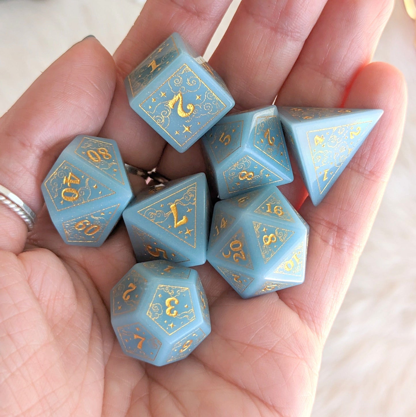 Dreamy Gemstone Dice Set.