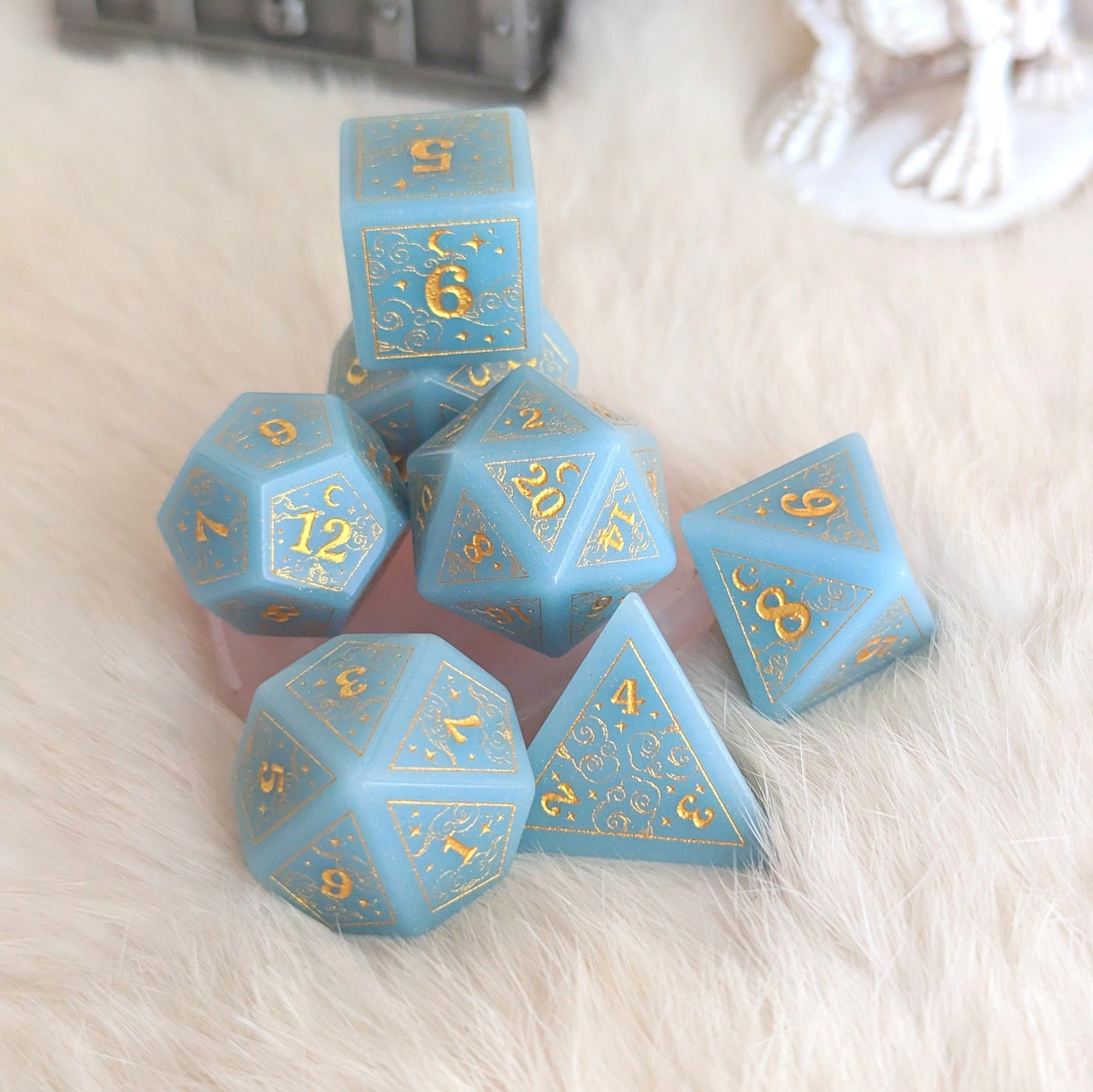 Dreamy Gemstone Dice Set.