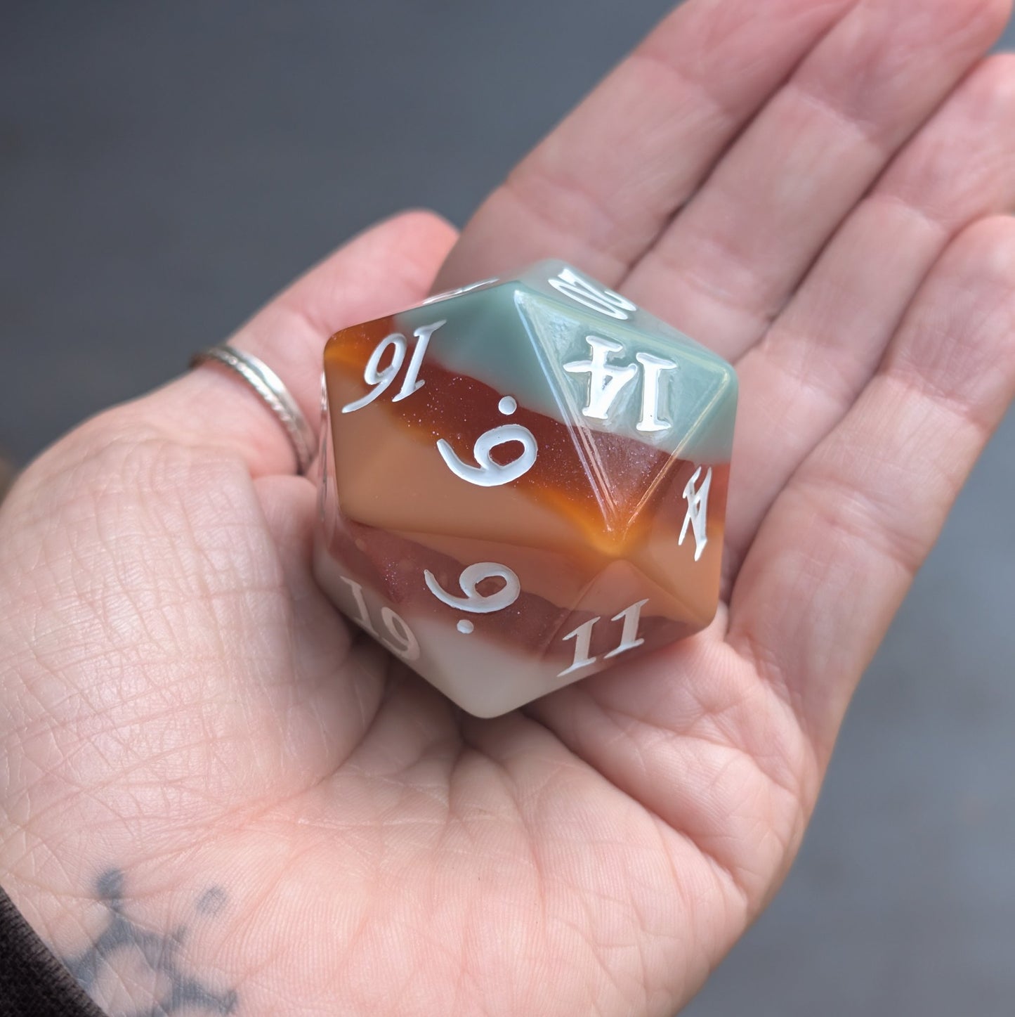 Horizons - Layered Earth Tone Large D20