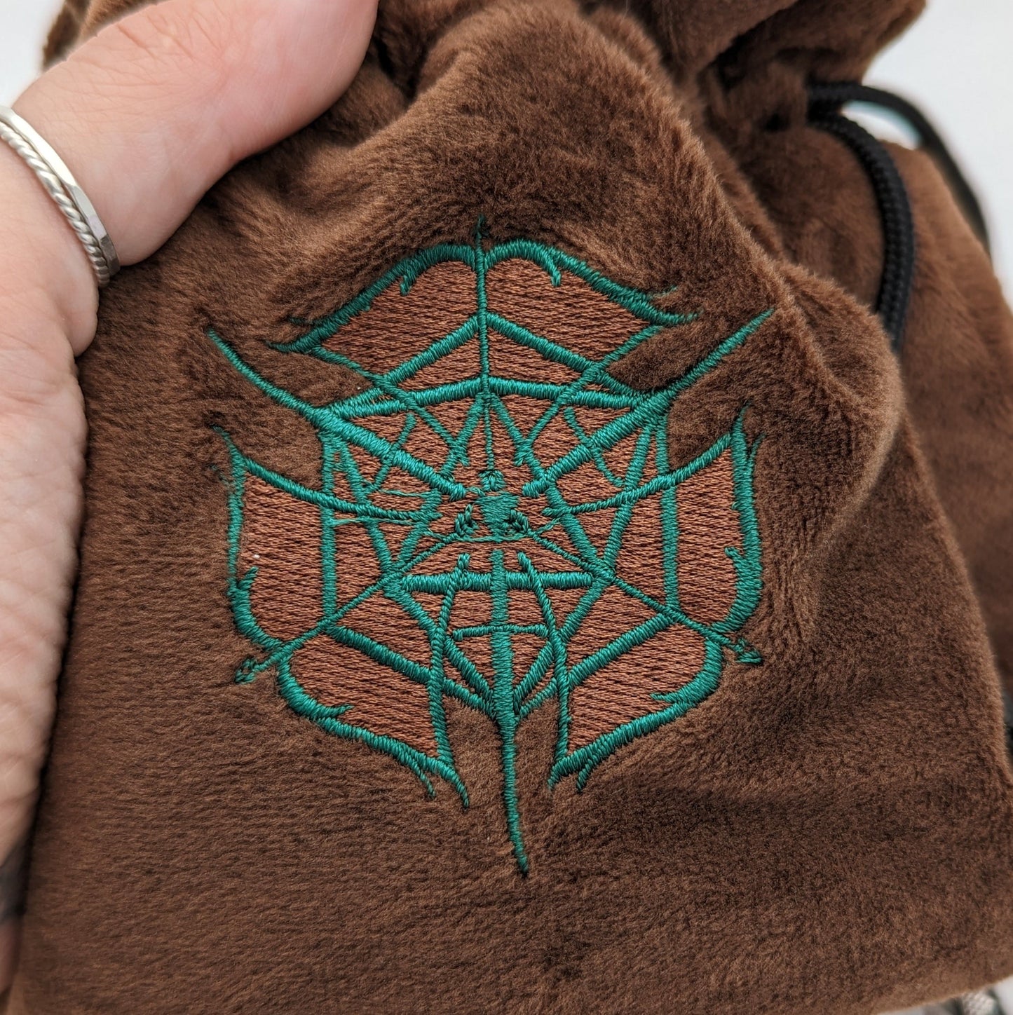 Ranger Dice Bag. Multi-pocket drawstring dice organizing bag