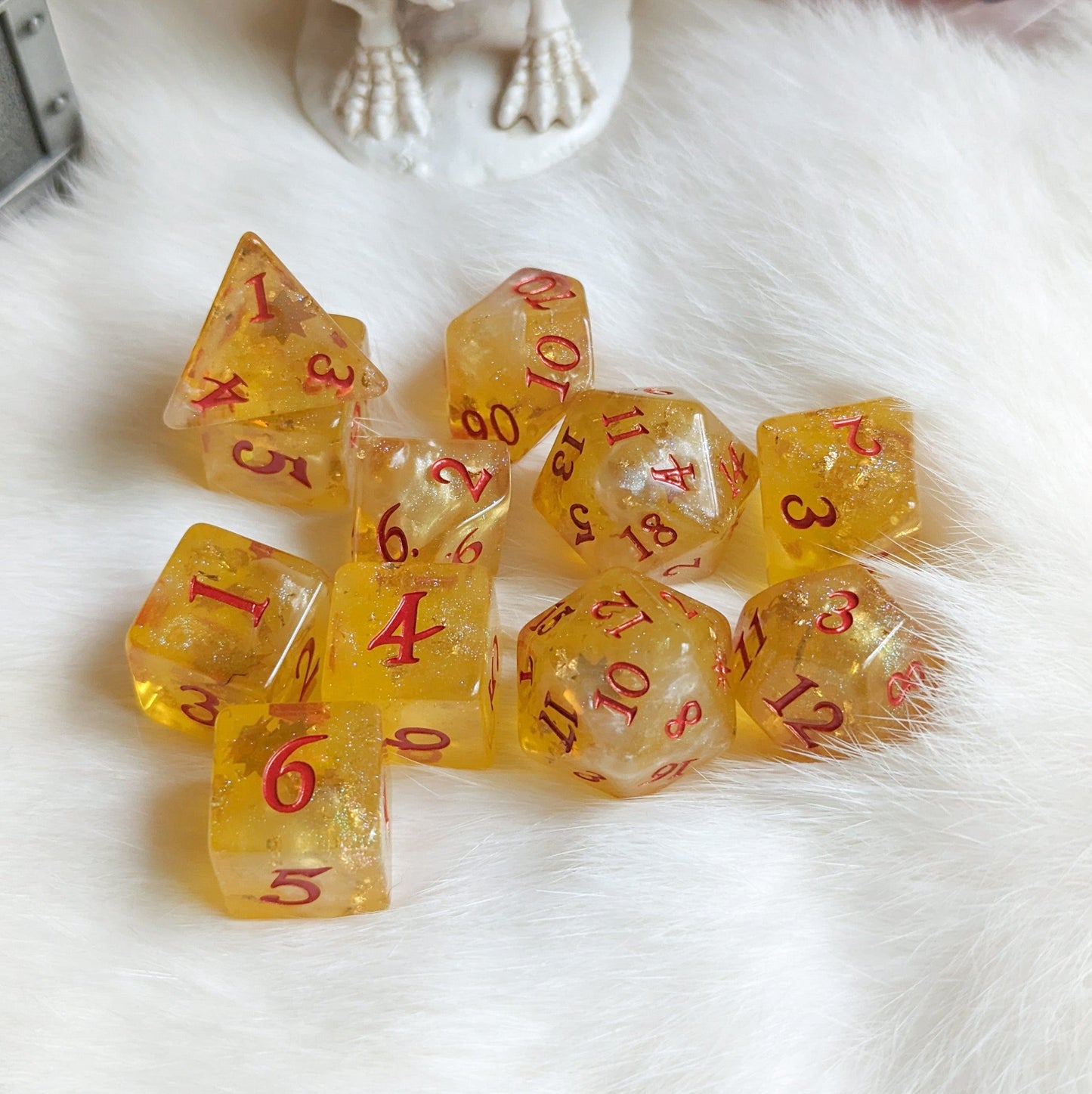 Sunbeam Dice Set. 8 and 12 pcs. TTRPG Dice