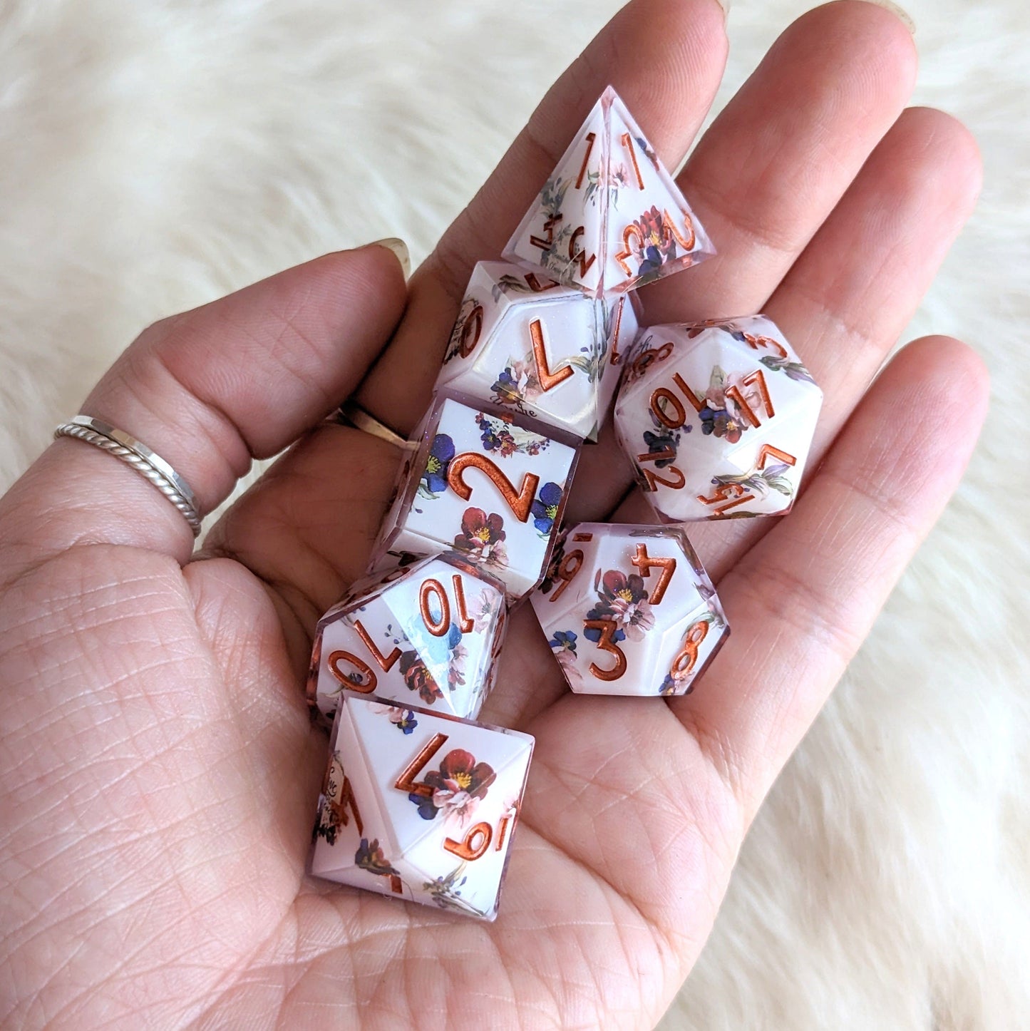 Teatime Romance DnD Dice Set