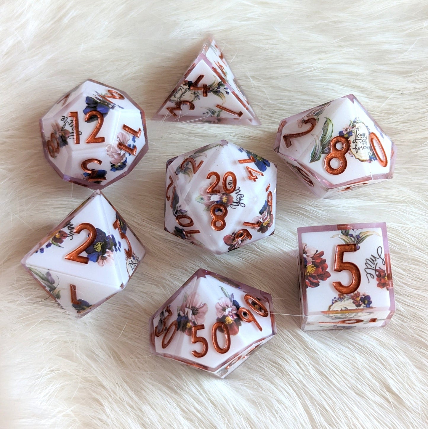 Teatime Romance DnD Dice Set