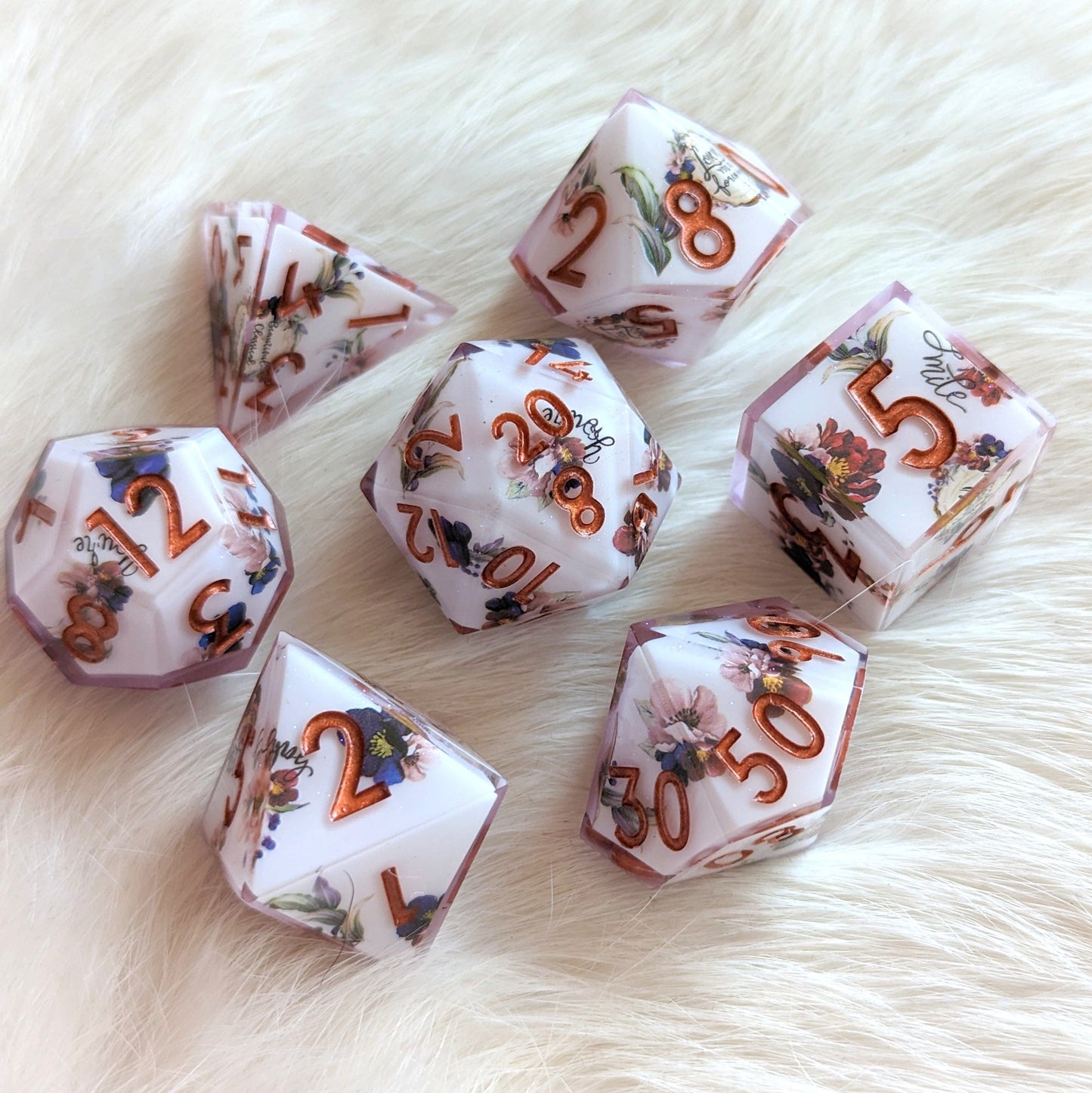 Teatime Romance DnD Dice Set