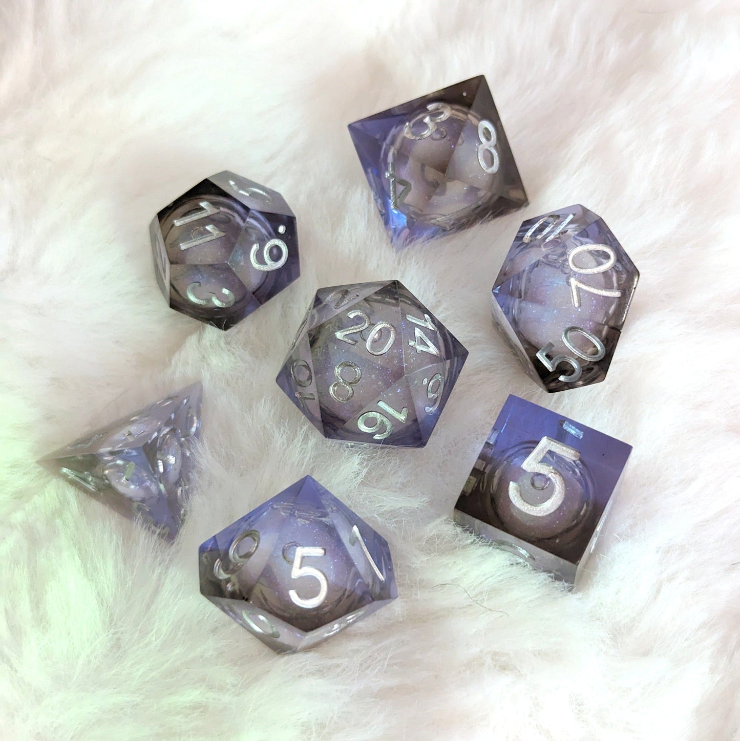 Underdark Liquid Core Sharp Edge Resin DnD Dice Set
