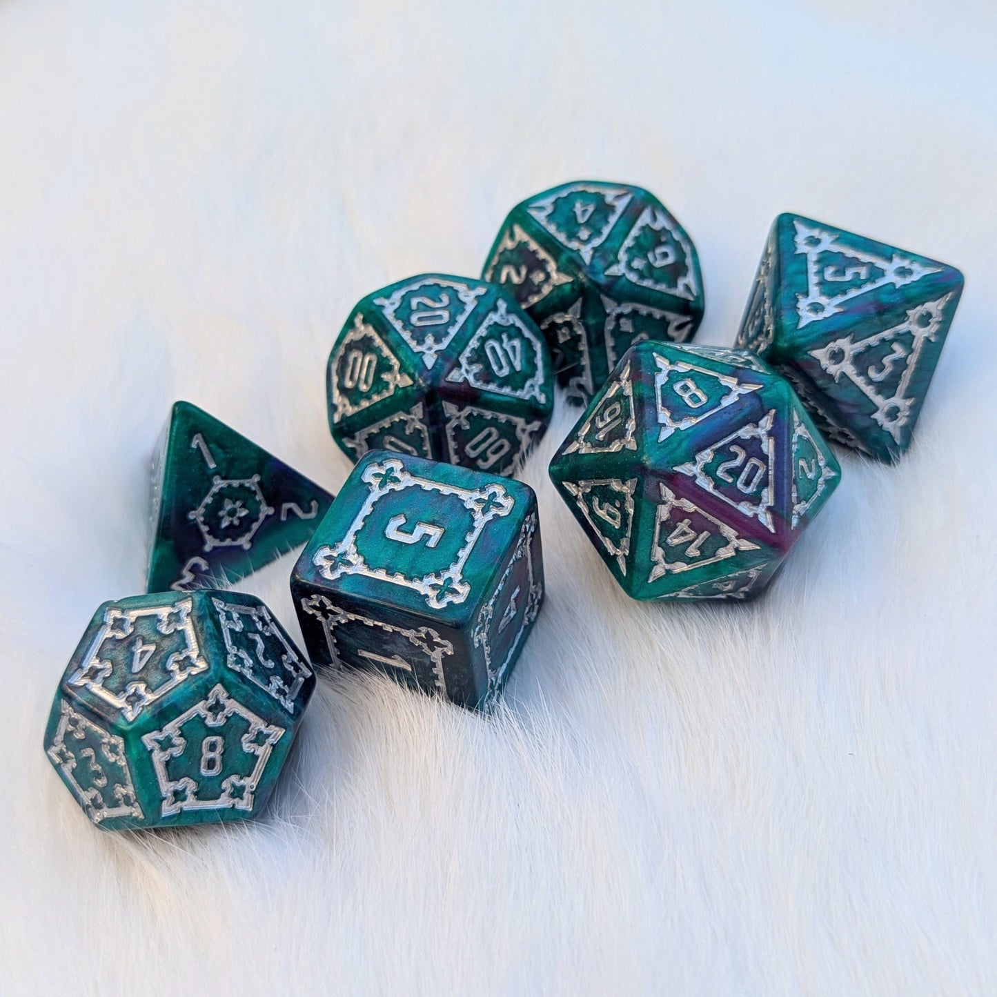 Underwater Castle Dice, extra large dice set Dice Sets & Games Fennek and Finch