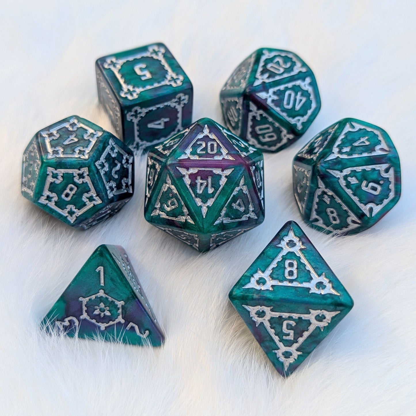 Underwater Castle Dice, extra large dice set Dice Sets & Games Fennek and Finch