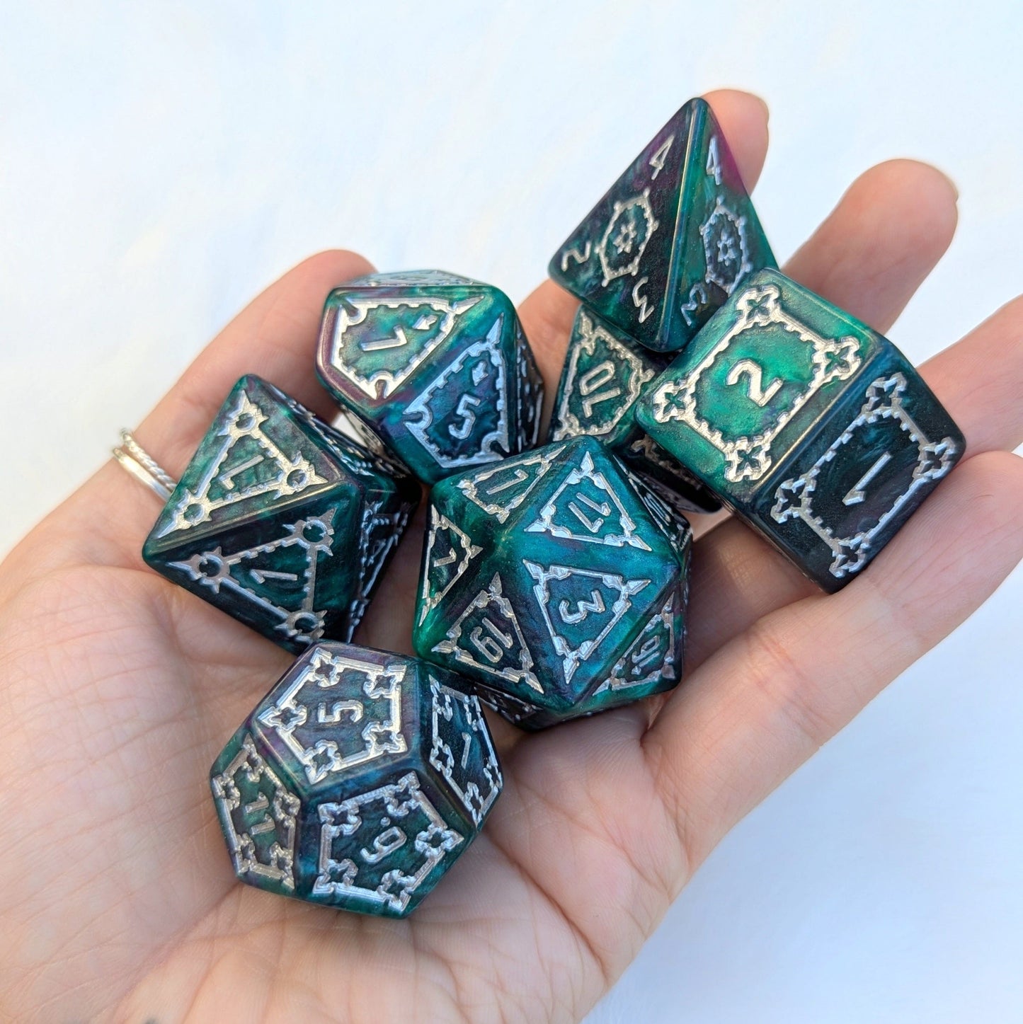 Underwater Castle Dice, extra large dice set Dice Sets & Games Fennek and Finch