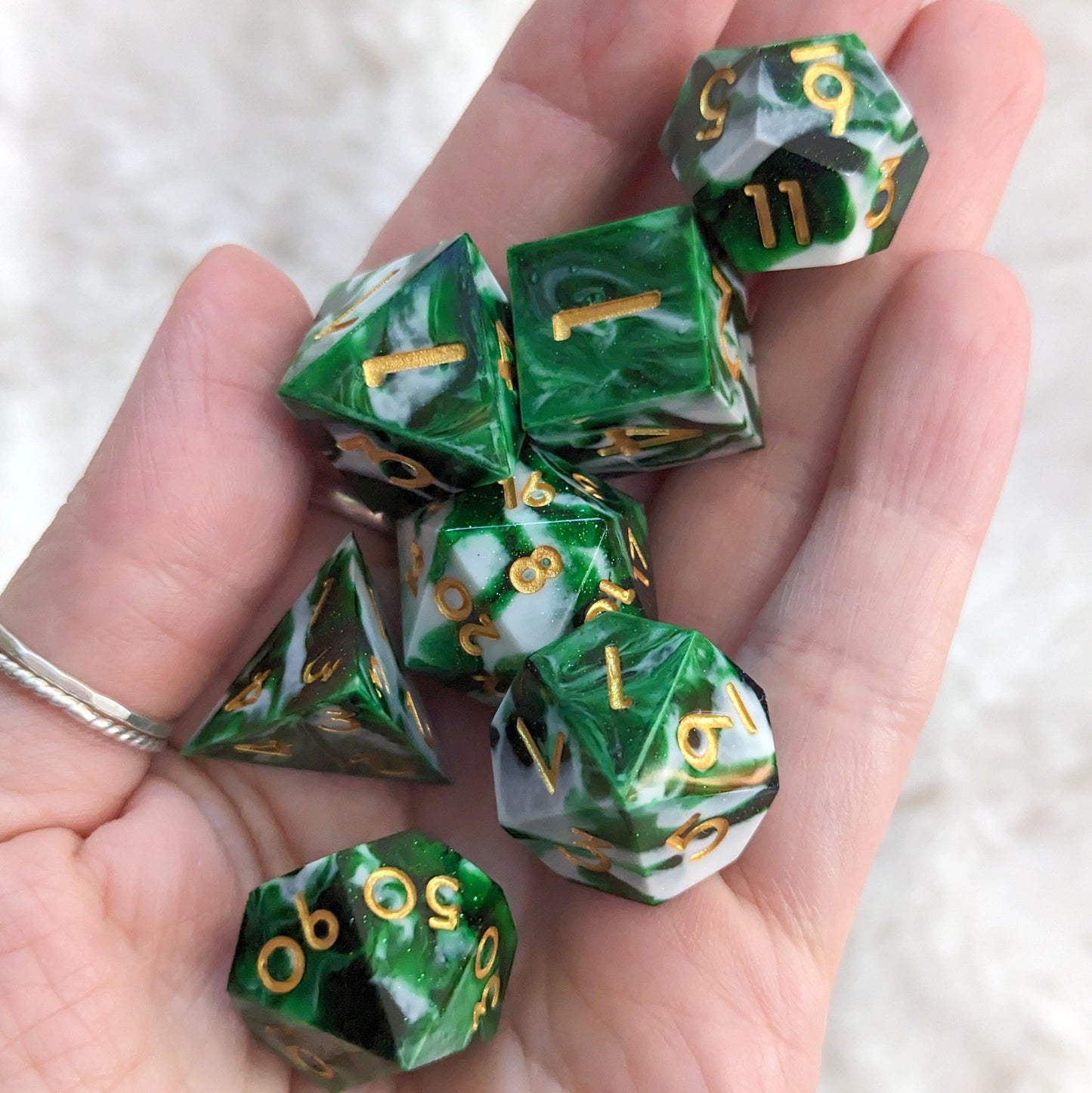 Volley Sharp Edge 7 Piece DnD Dice Set Dice Sets & Games Fennek and Finch