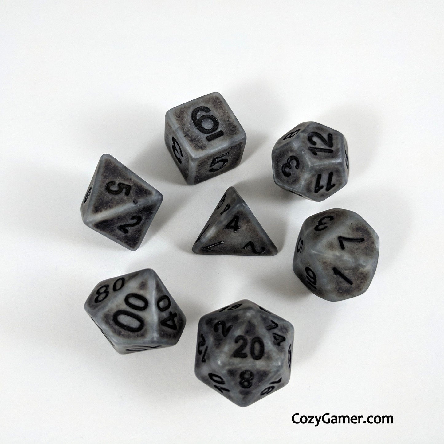 Ancient Gray DnD Dice Set Dice sets Fennek and Finch