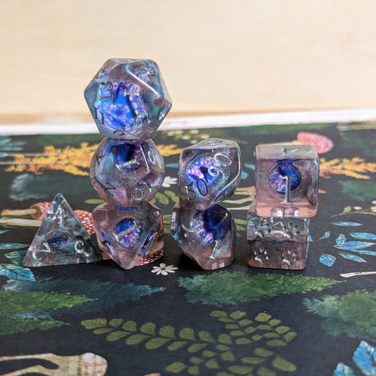 ✨ Arcane Eye 8 piece DND dice set Dice sets Fennek and Finch