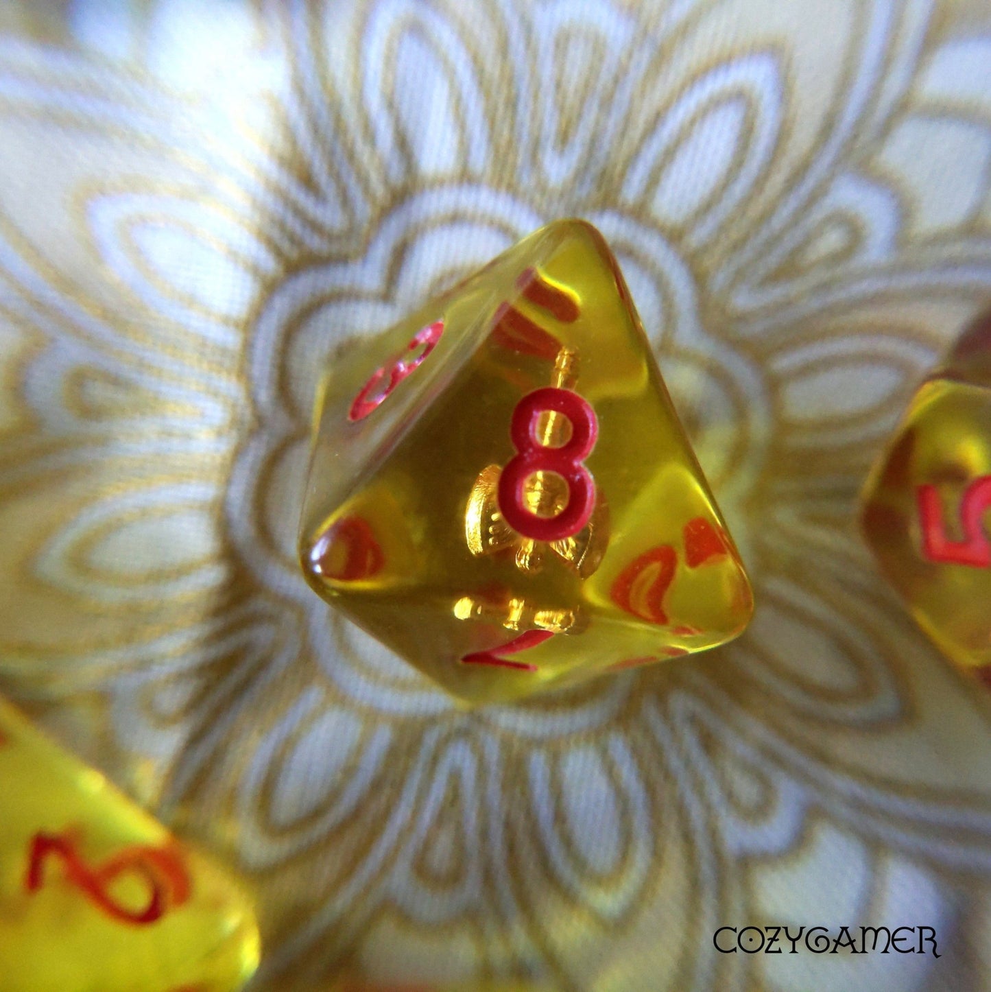 Barbarian's Axe Dice Set – 7 - Piece Weapon DnD Dice with Tiny Axes - Fennek and Finch