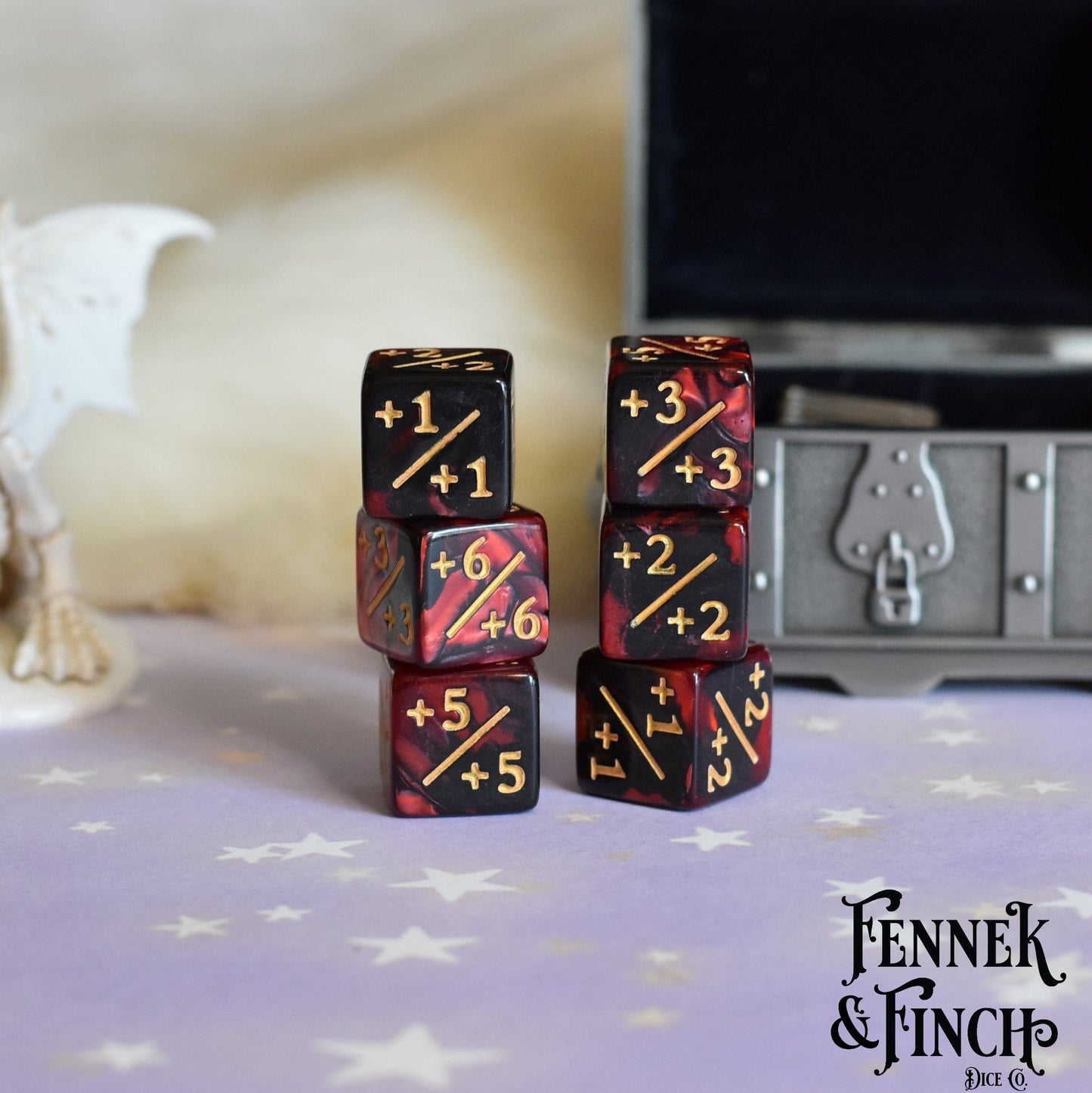 Blood D6 Positive Counter Dice Set.