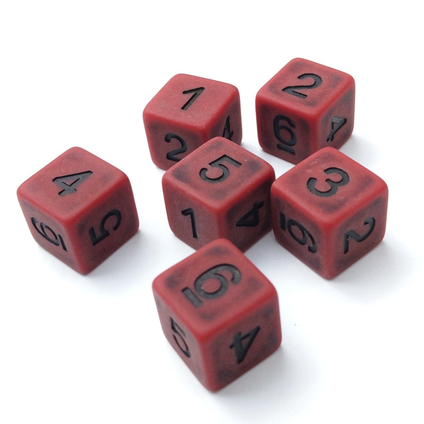 Blood D6 Set. Set of 6 Dice Sets & Games Fennek and Finch