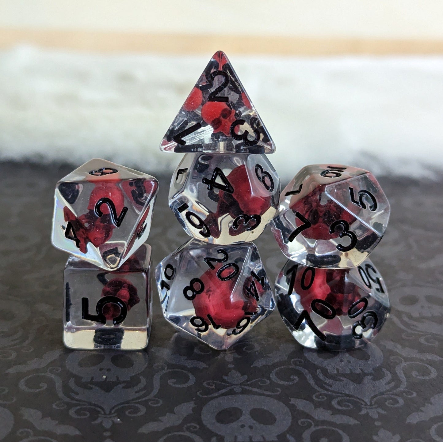Blood Skull - 7 Piece Dice Set Dice sets Fennek & Finch