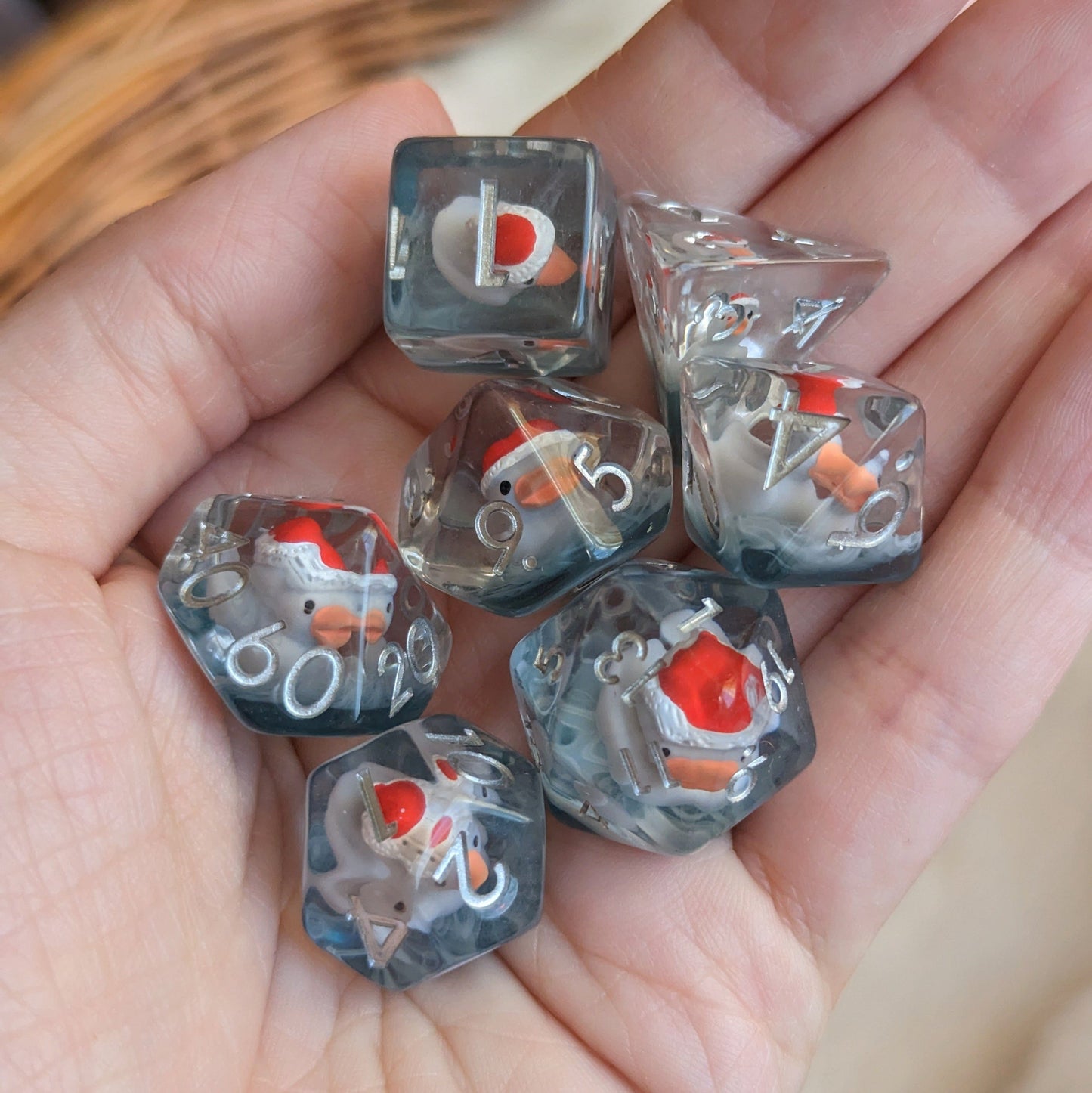 Christmas Duck DND Dice Set