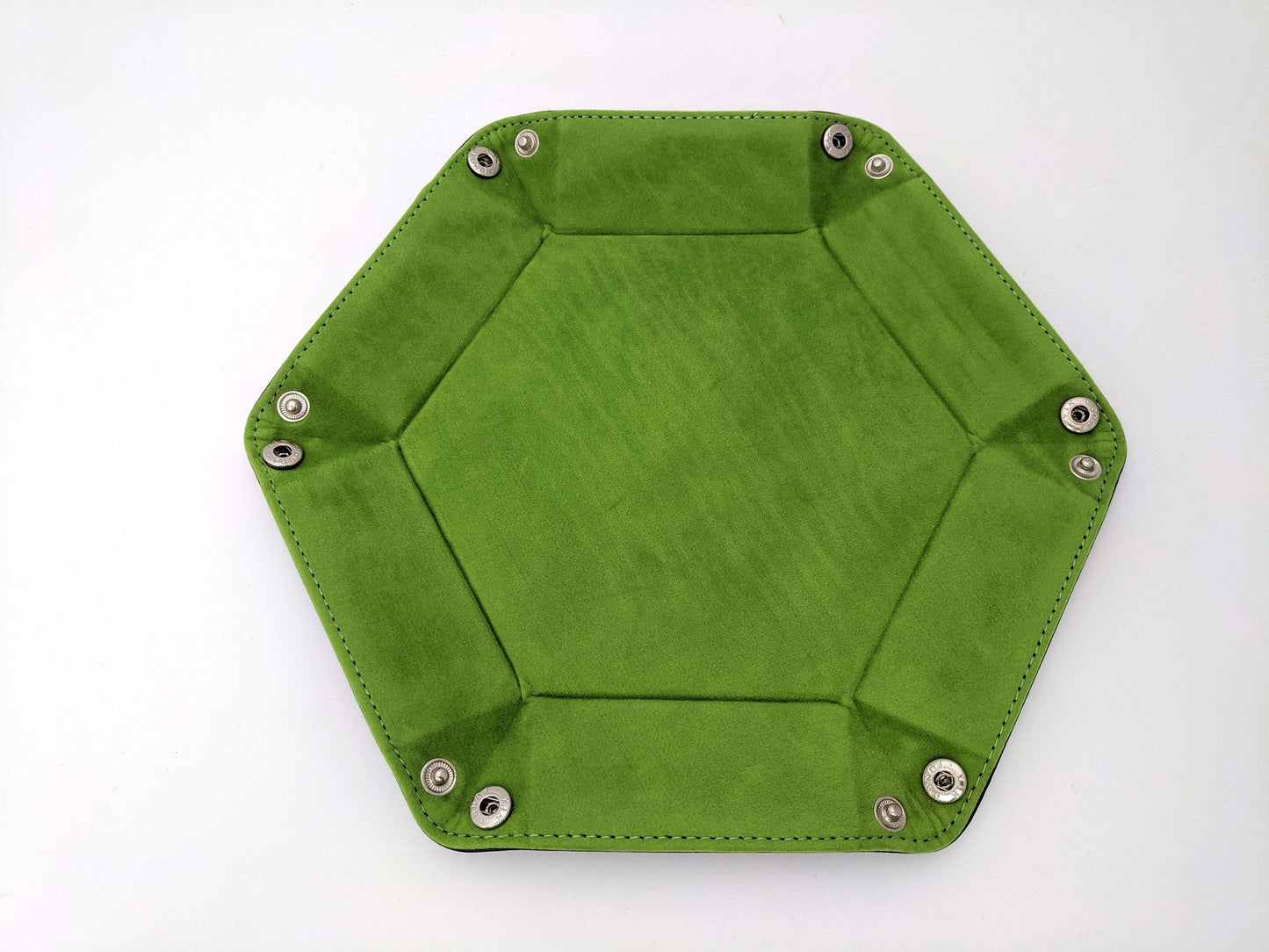 Dice Rolling Tray. Velvet and PU leather Hexagonal Dice Tray - CozyGamer
