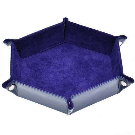Dice Rolling Tray. Velvet and PU leather Hexagonal Dice Tray - CozyGamer