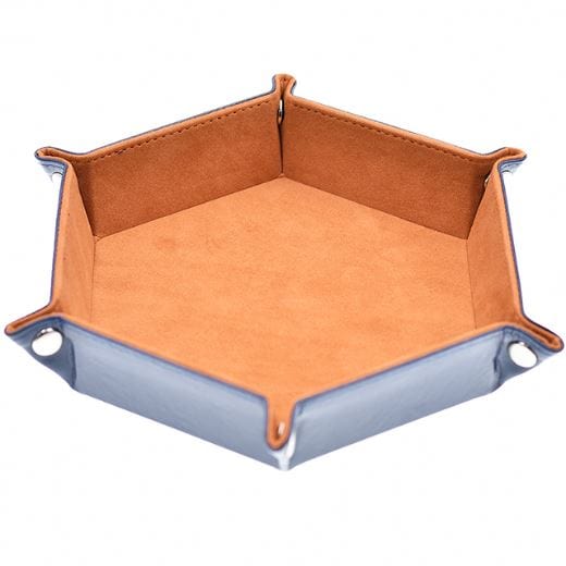 Dice Rolling Tray. Velvet and PU leather Hexagonal Dice Tray - CozyGamer