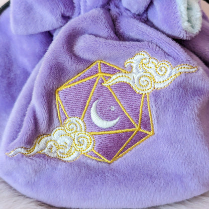 Dreamy dice bag. Multi pocket large dice bag in purple and blue
