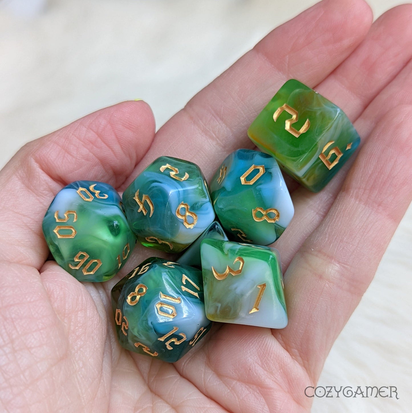 Druid Marbled Dice Set Dice sets Fennek and Finch