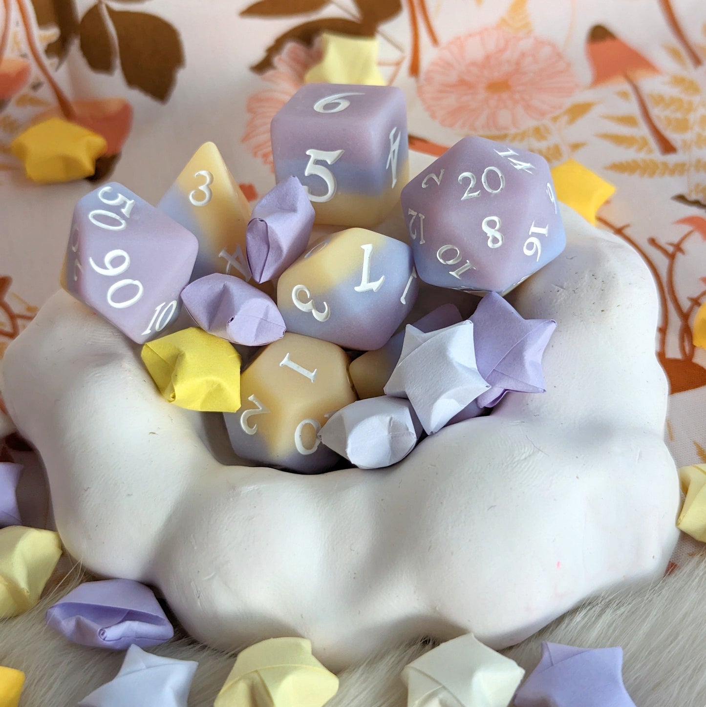 Dusk 7 and 11 Piece DnD Dice Set Fennek and Finch