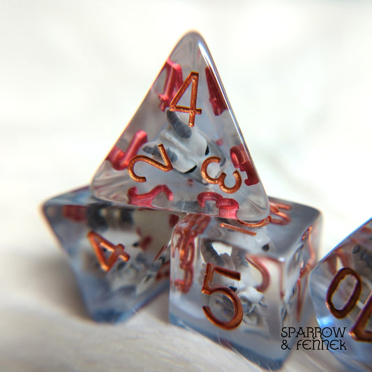Frost Dragon Dice Set. Dice Sets & Games Fennek and Finch