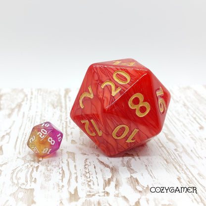 Giant Pearly D20 Red
