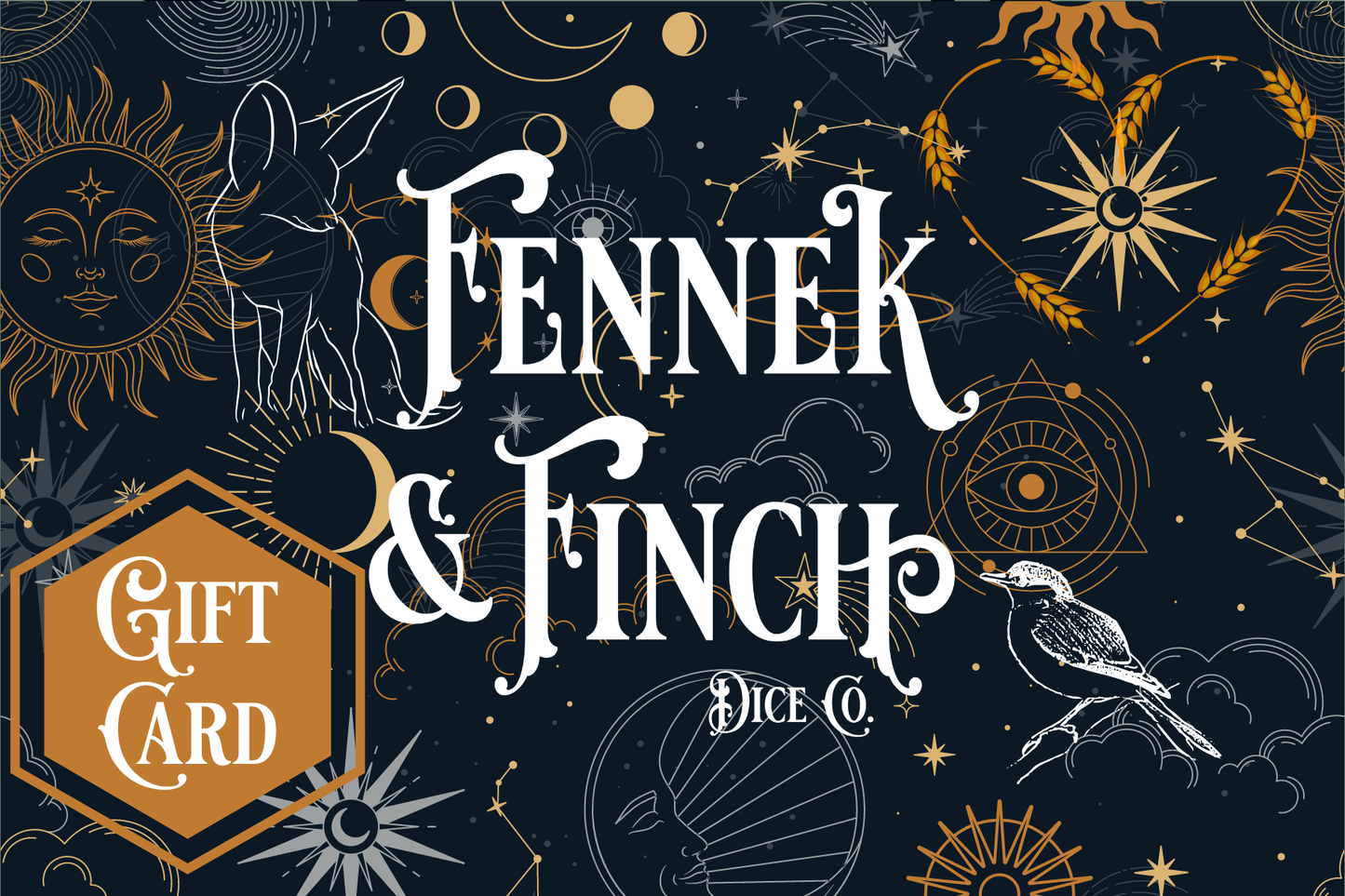 Gift Card – Digital Gift Card for Dice and TTRPG Accessories Gift Cards Fennek and Finch