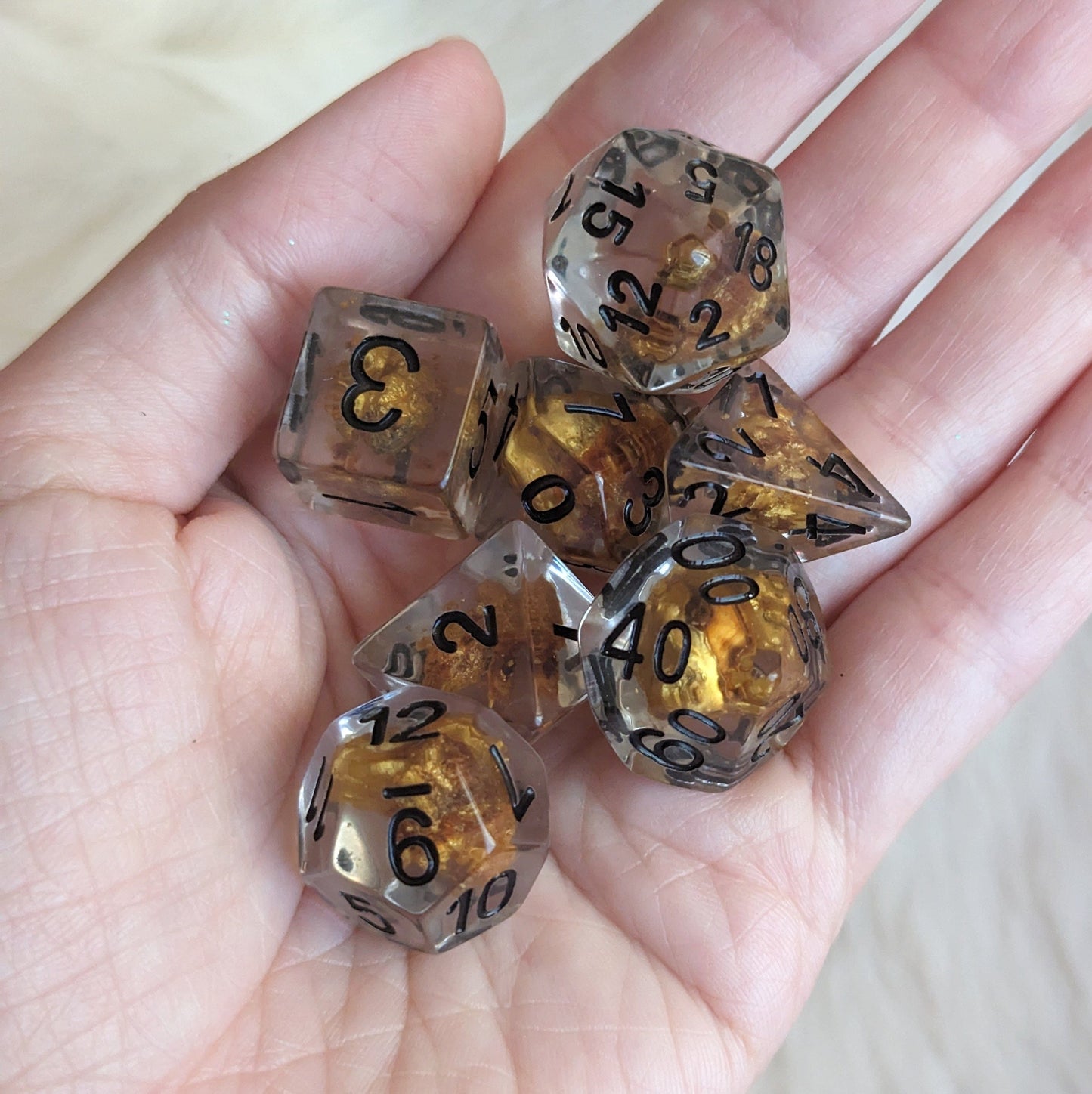 Gold Nugget DND Dice Set