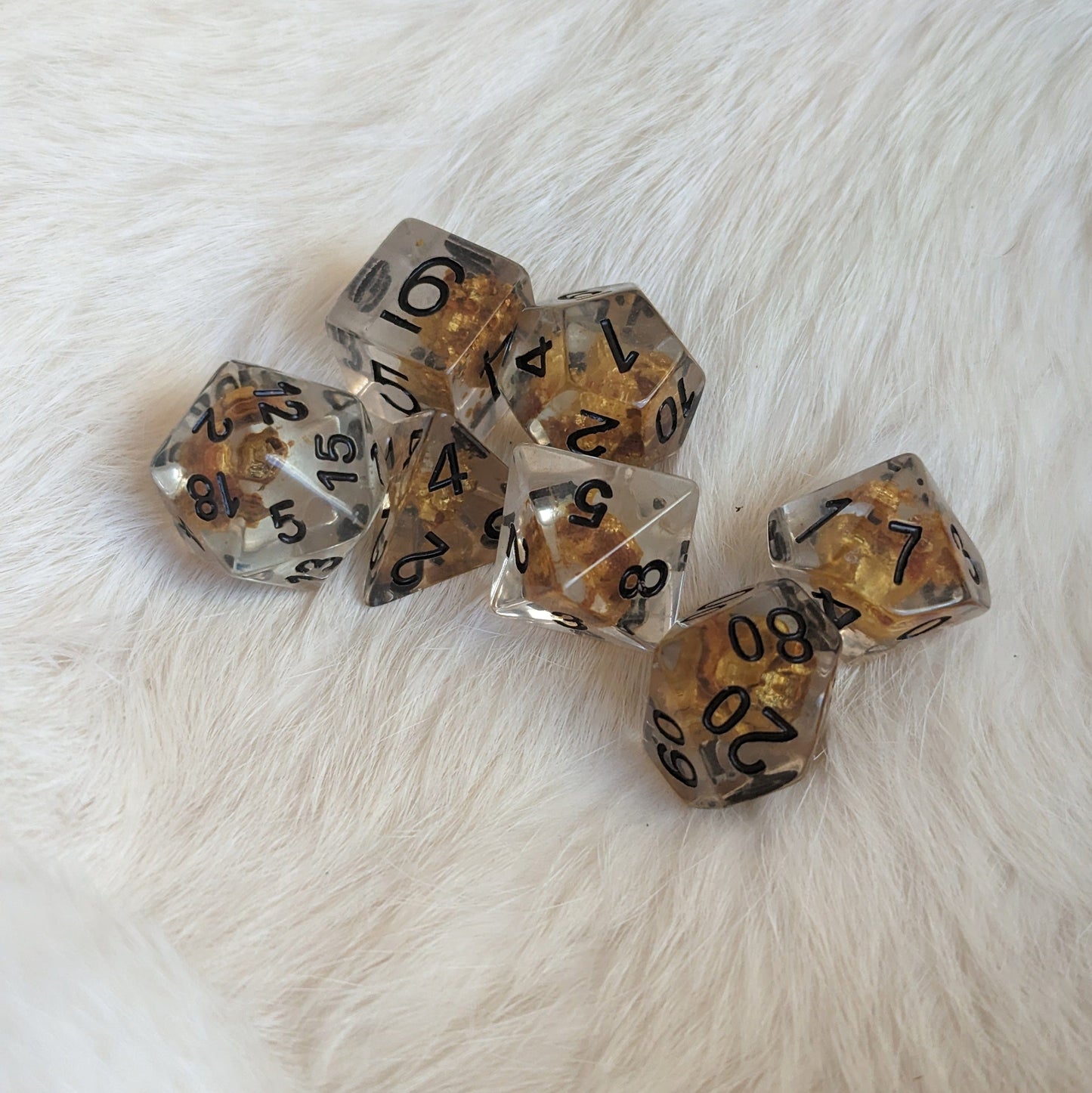Gold Nugget DND Dice Set