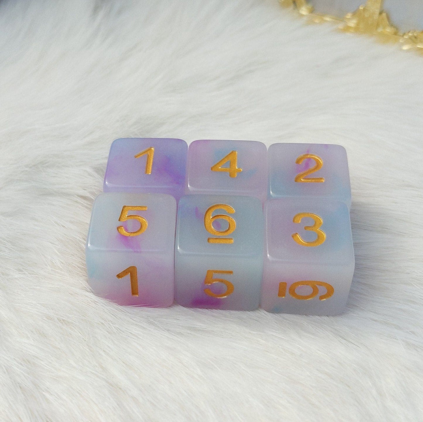 Happy Clouds D6 Set. Set of 6 - CozyGamer