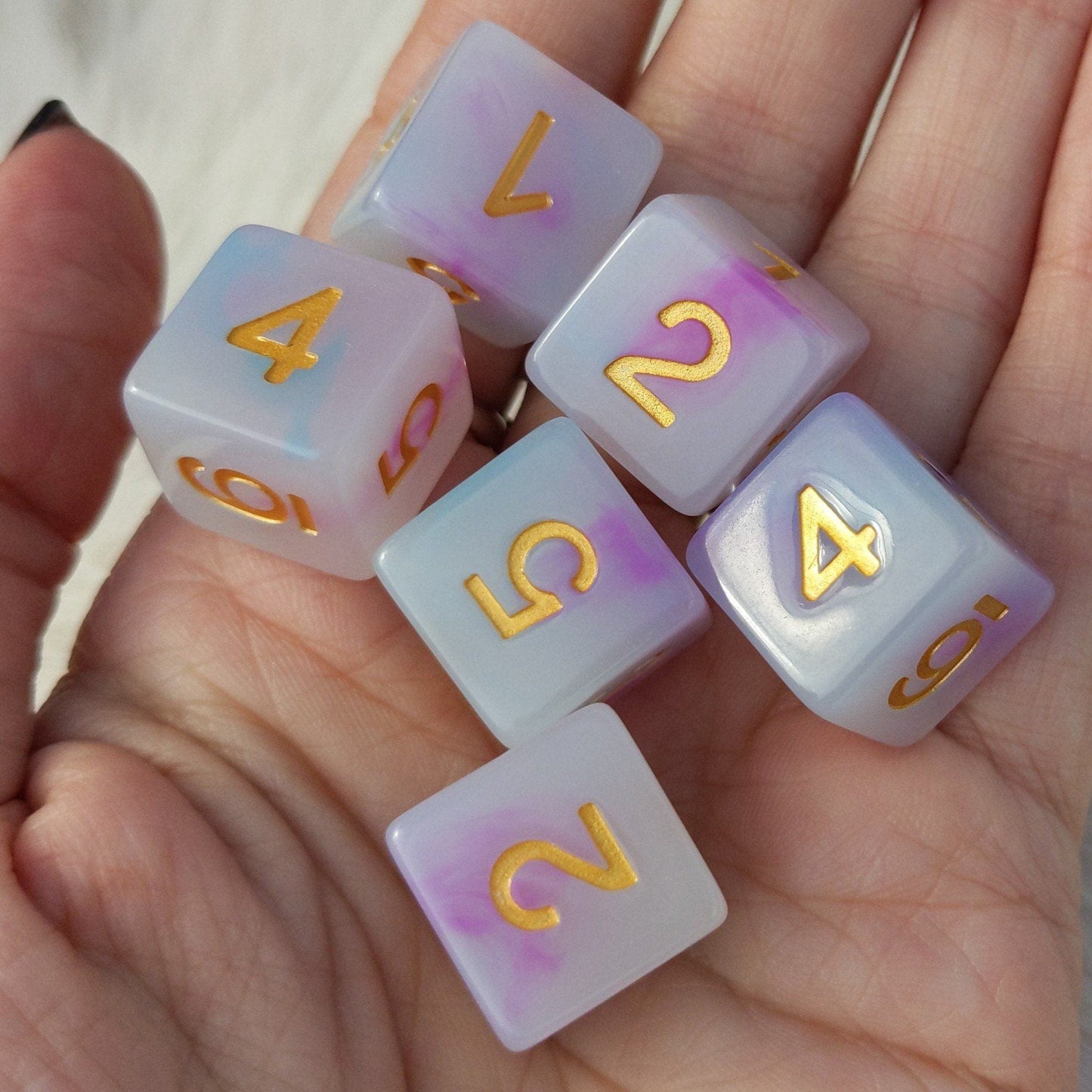Happy Clouds D6 Set. Set of 6 - CozyGamer