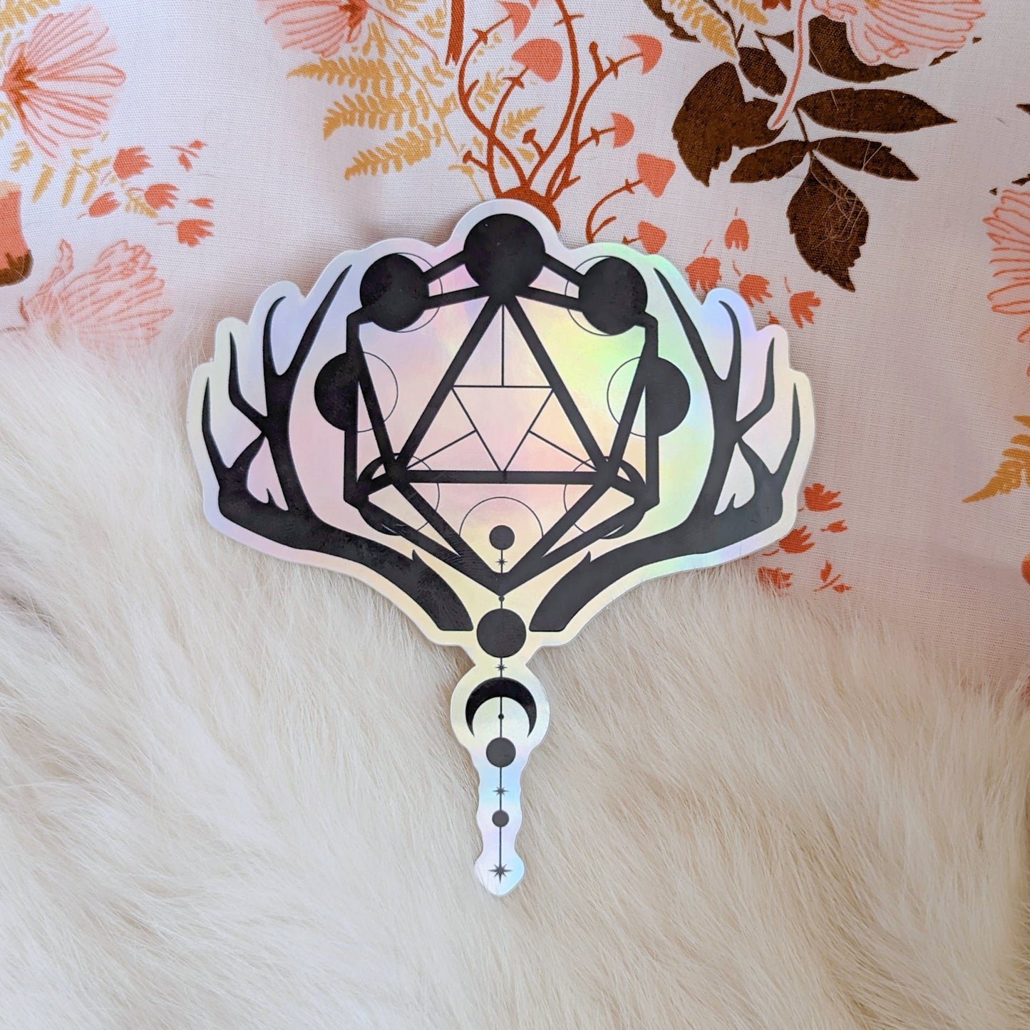 Holographic Druid Sticker sticker Fennek and Finch