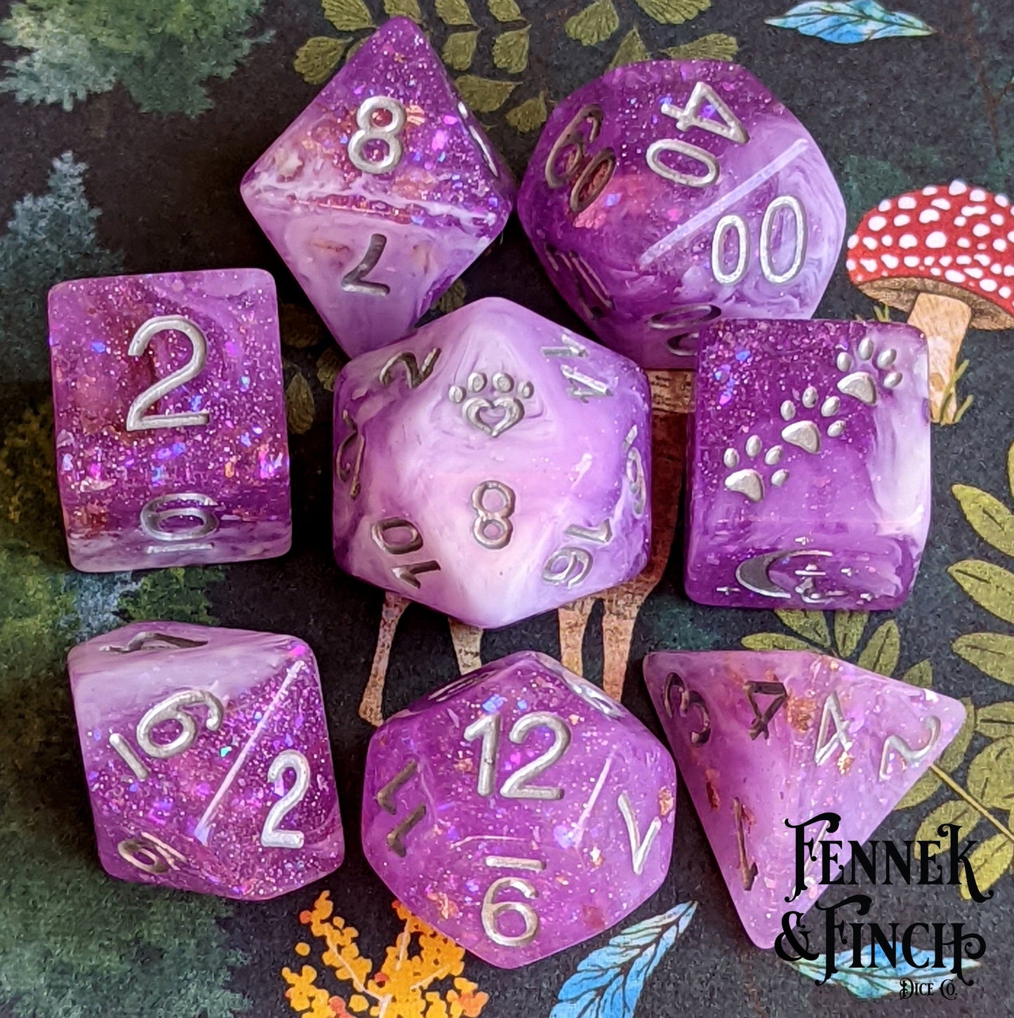 Iris 8 Piece DnD Dice Set Dice sets Fennek and Finch