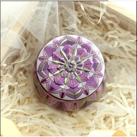 Mandala Dice Box Storage & Organization Fennek and Finch purple