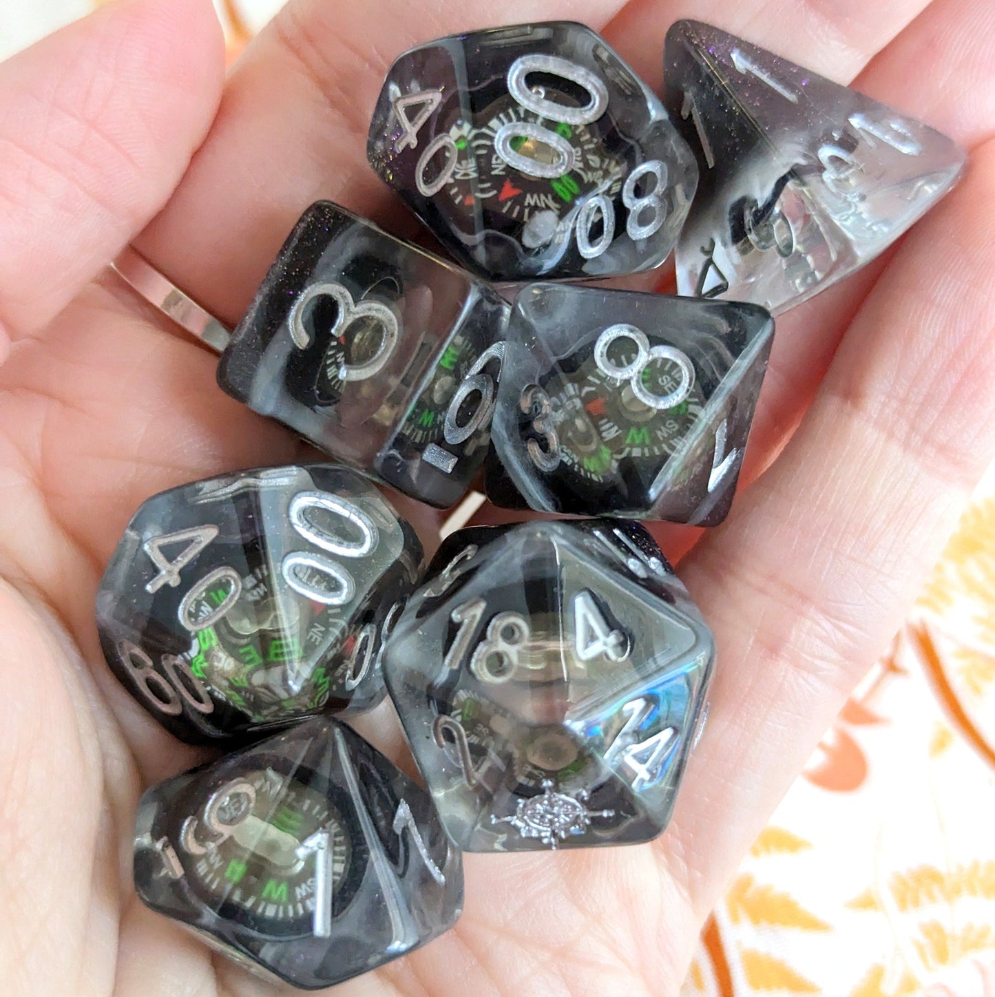 Mini Compass - 7 Piece Dice Set Dice sets Fennek & Finch