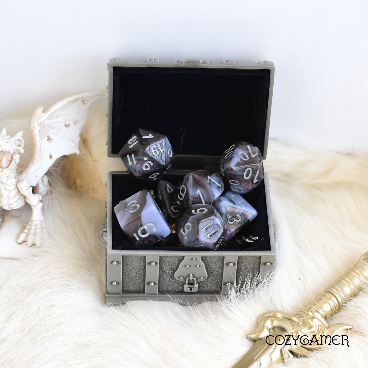 Necro Dancer Dice Set. Glitter TTRPG Dice Dice Sets & Games Fennek and Finch